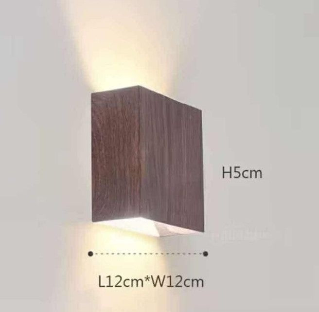 Applique_Murale_LED_5_taille_Maron _en_ bois