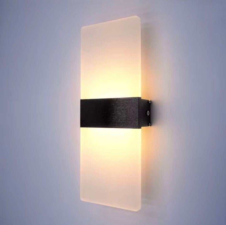 Applique _Murale_ LED _en _Aluminium _et _Acrylique_noir - Z - Déco